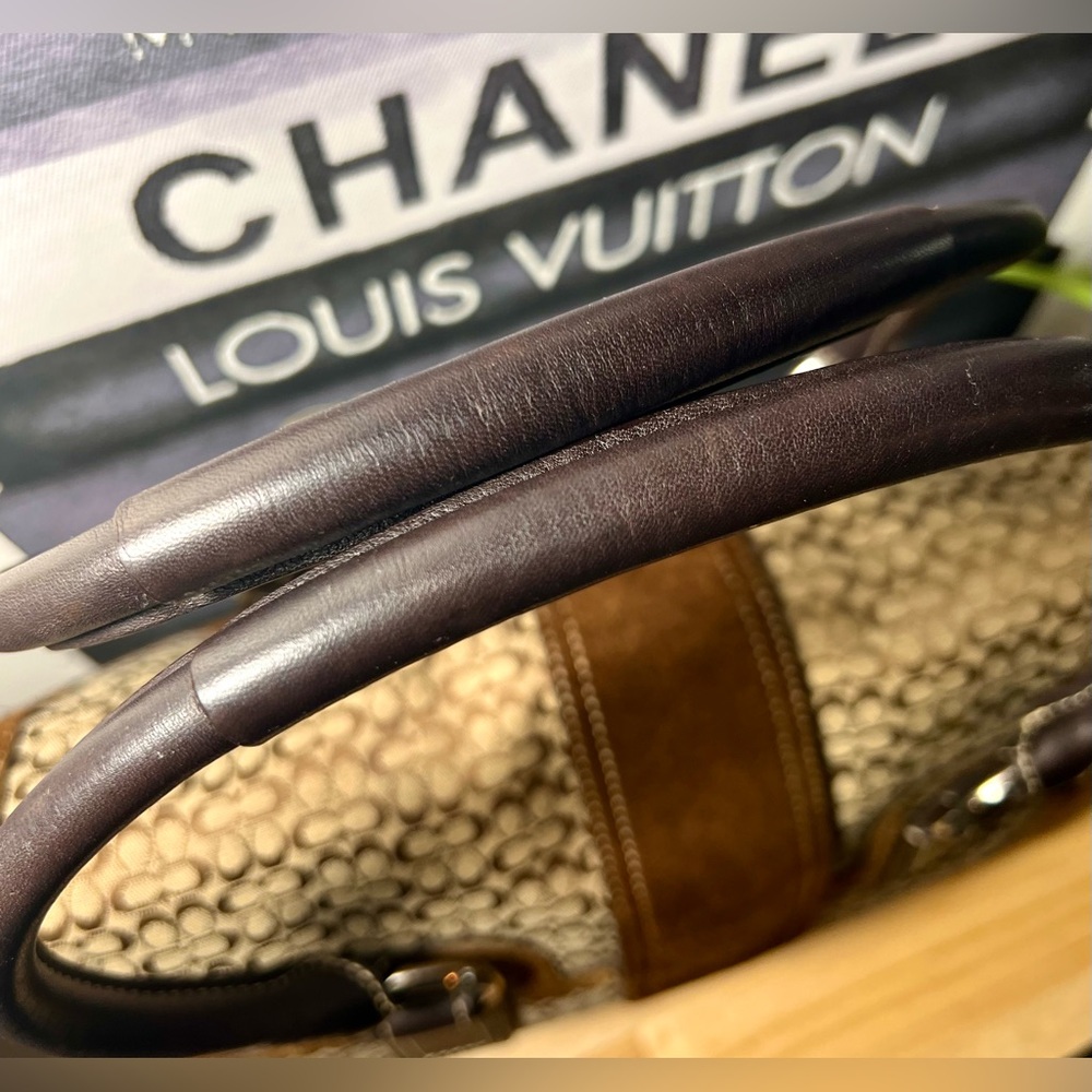 ❣️SALE❣️COACH Vintage SoHo Suede Leather & Jacquard Canvas, Gorgeous Condition - Picture 7 of 15